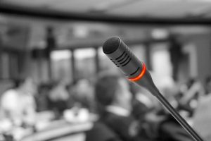 Microphone at conference